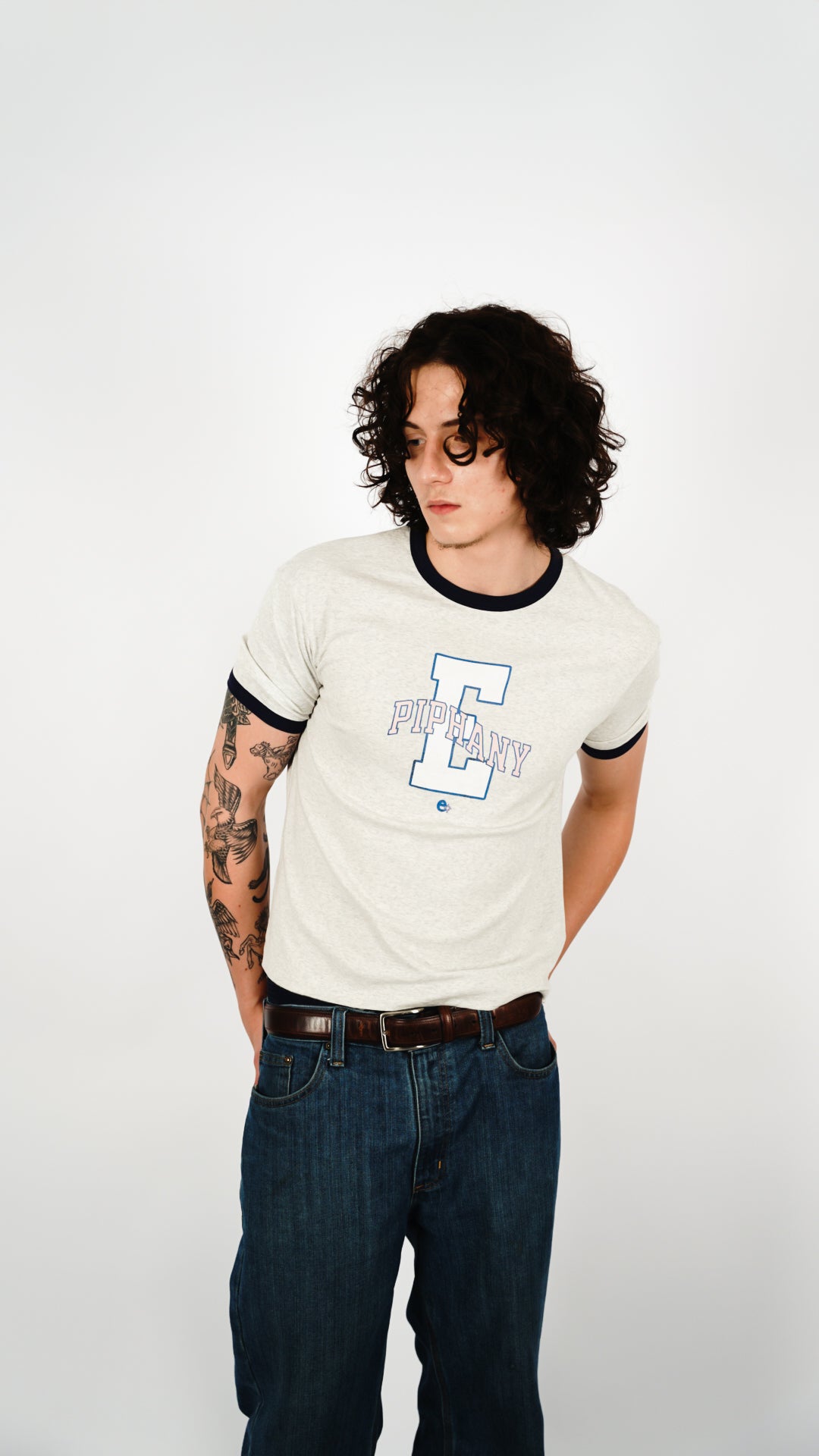 'Heritage' Ringer T-shirt (Coastal Grey)