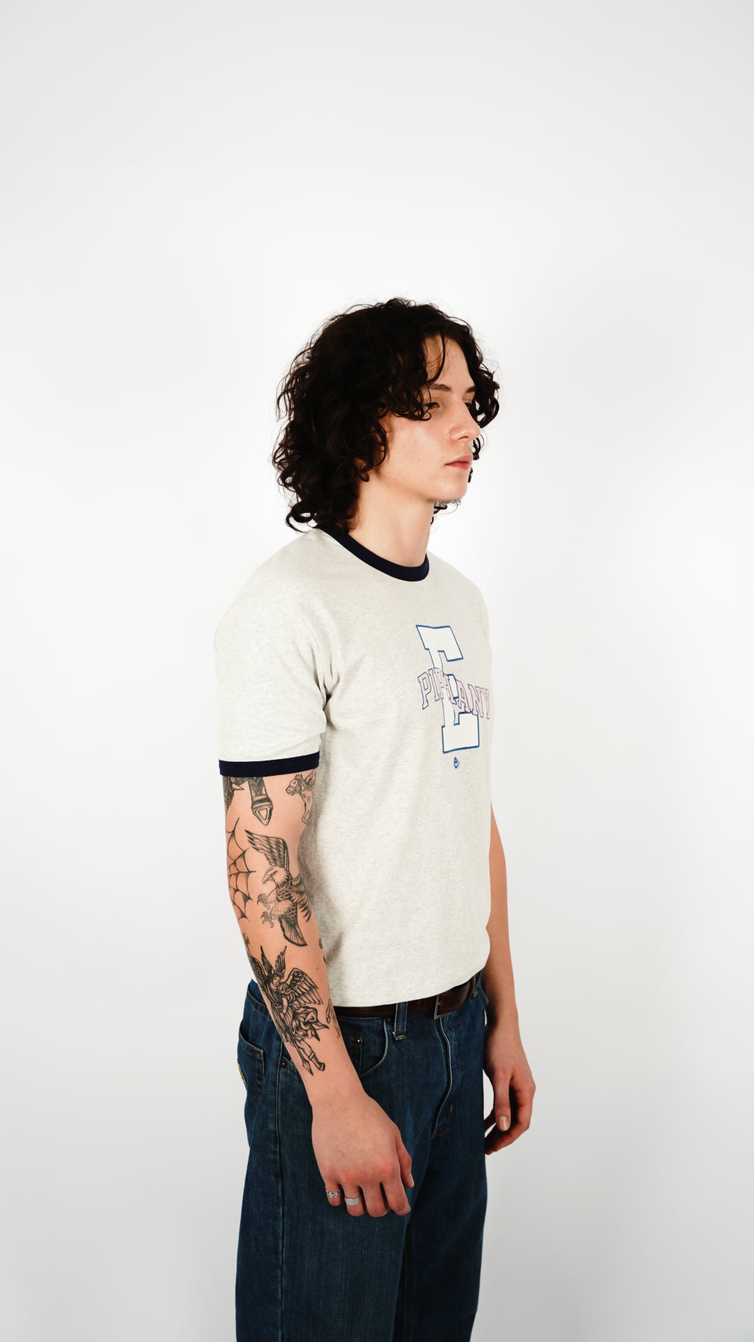 'Heritage' Ringer T-shirt (Coastal Grey)