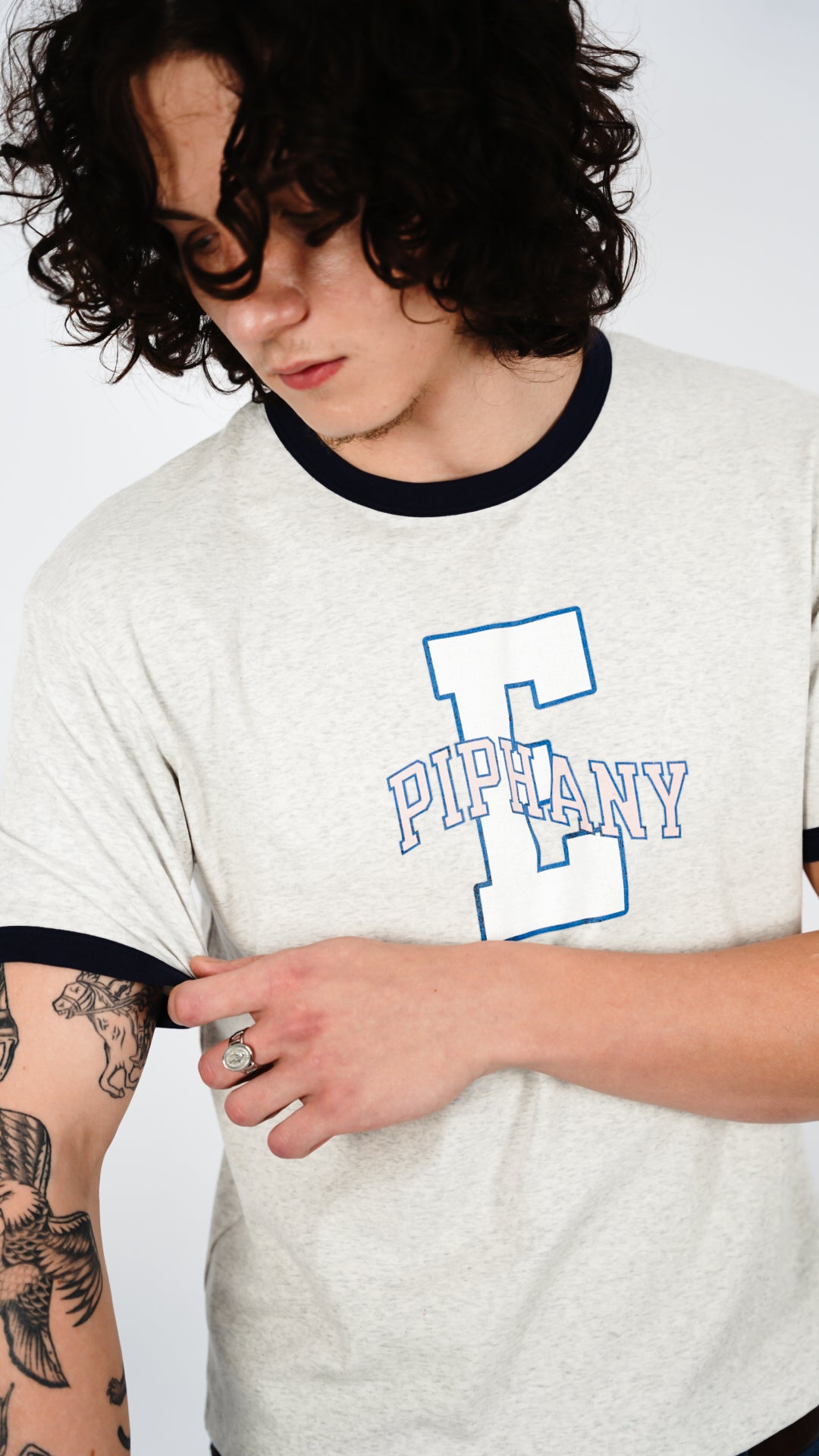 'Heritage' Ringer T-shirt (Coastal Grey)